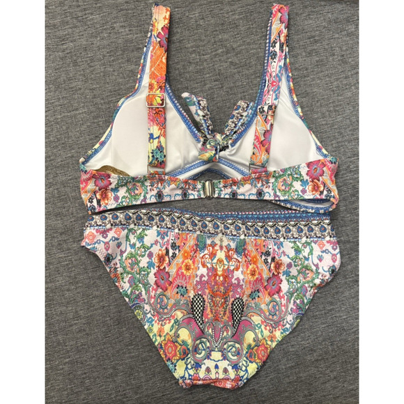 La Moda Clothing Women's Knotted Floral Bikini Set Size Small - Picture 2 of 5